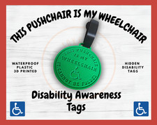 Pushchair Wheelchair sign Tag