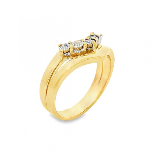 18ct yellow gold - yellow, diamond