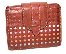 FOSSIL brown leather bi-fold