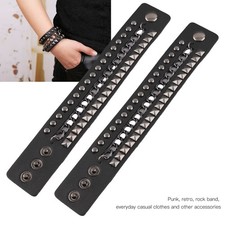 2Pcs Bracelet Wristband Punk