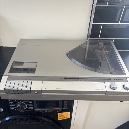 Vintage record and tape player - record,
