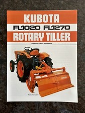 Kubota FL1020 FL1270 Rotary Tiller Leaflet. 1985 Tractor Rotovator Cultivator