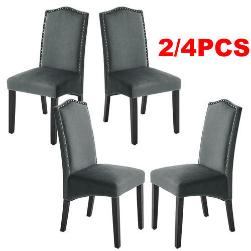 Dark grey velvet - velvet, dining