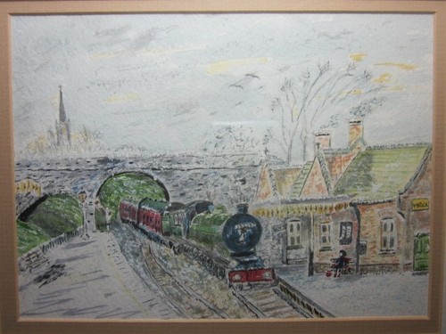 Steam train watercolor - steam,