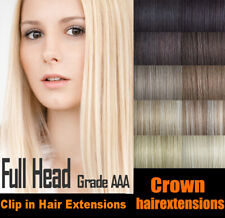16"-26" Full Head Clip in Remy Human Hair Extensions- GradeAAA-Next Day Delivery