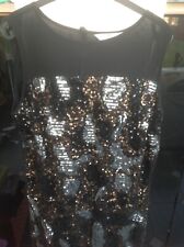sainsburys tu 12 Black Occasions Dress Sequined Front Vgc Gorgeous