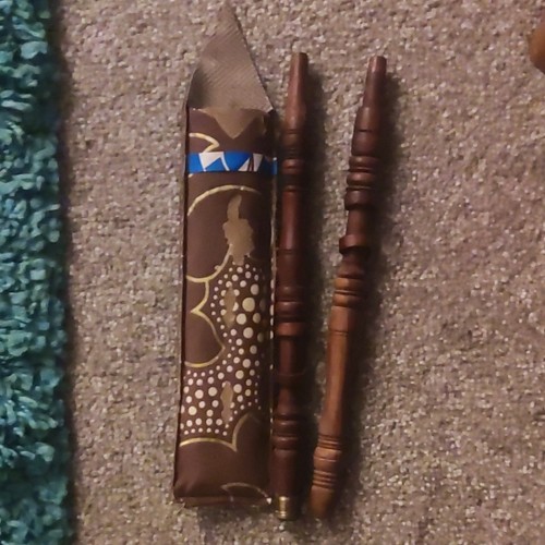 Pair wooden tatting - of, &