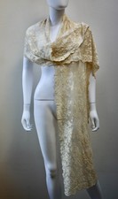 Antique 1870s French Blonde Silk Lace Wedding Veil