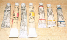 VINTAGE JOB LOT of 7 WINSOR & NEWTON WATERCOLOUR PAINT TUBES ART etc