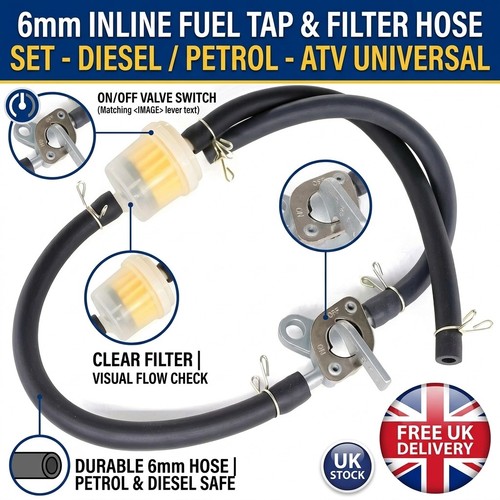 6mm inline fuel tank - inline, tap