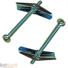 PLASTERBOARD SPRING TOGGLE FIXINGS WITH SCREWS, HOLLOW CAVITY WALL ANCHORS UK