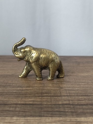 Vintage brass asian elephant - vintage,