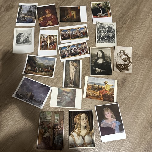 100 vintage art postcards - art,