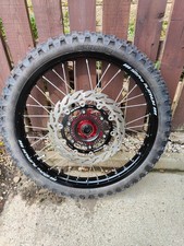 Gas Gas ES700 SM Pro Platinum Wheel Set 21x1.85 & 18x2.5 with Red Hubs