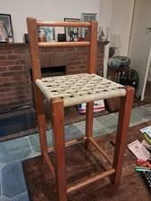 Vintage Retro Rope Small Wooden Children's Chair