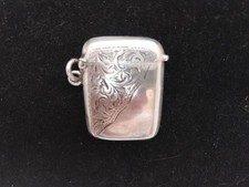 Antique sterling silver vesta - silver,