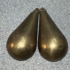 Pair Dutch Wall Clock Pendulum Weights (366)