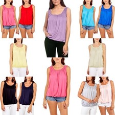 Womens Jersey Bubble Vest Neck