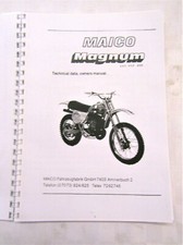 Maico MAGNUM Manualbook  year 1978-79  250 400 450 technical data owners manual