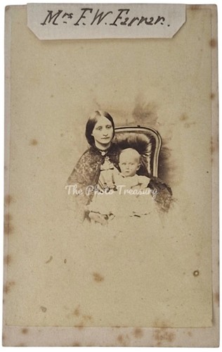 Cdv beautiful mother baby - cdv,