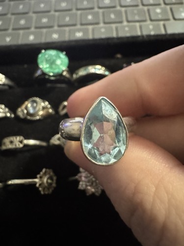 Sterling silver blue - silver, topaz