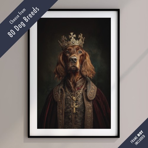 Royal dog portrait print - print, –