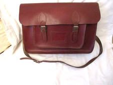 1970S LEATHER SCHOOL SATCHEL