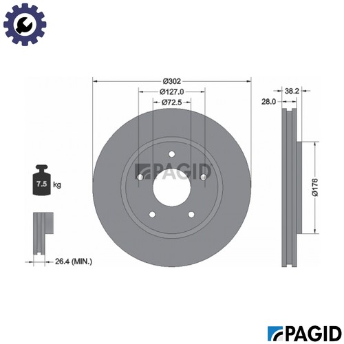Brake disc 54815nc for vw - disc,