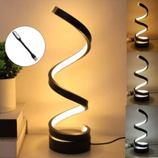 TABLE LAMP LED NOVELTY SPIRAL SHAPE LIGHT USB NIGHT LAMP BEDROOM NEW YEAR GIFTS
