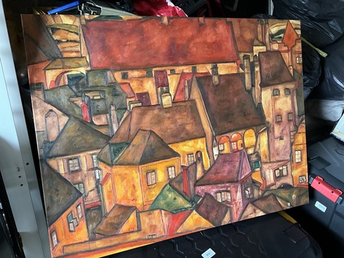 Egon schiele yellow town - schiele,,
