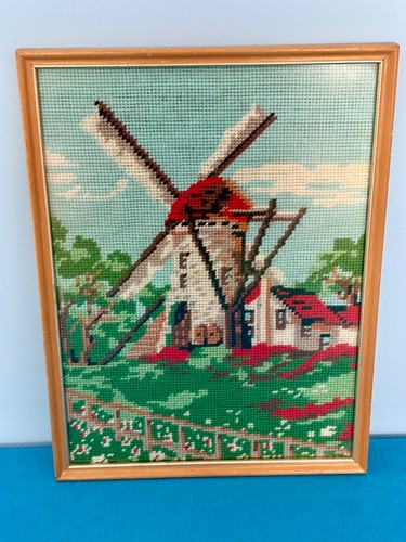 Vintage hand stitched windmill - vintage,