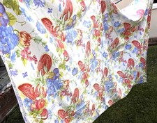 Vintage French Country Pomegranate Grapes Flowers Butterflies Cotton Fabric 2