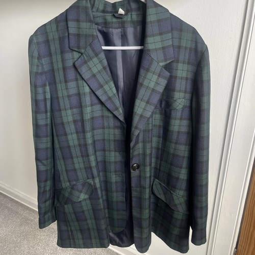 Green blue tartan - green,