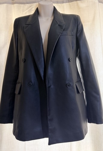 Zara black faux - leather, double