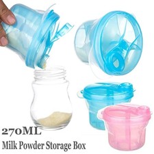 Portable Milk Powder Formula Dispenser Food Container Baby Storage Box 3 Grids
