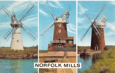 WINDMILL POSTCARD  NORFOLK MILLS GOOD PLUS VERY GOOD