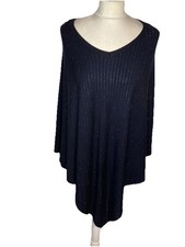 Frank Usher Navy Fine Knit V