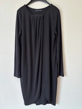M&S Collection Size 12 Black Knee Length Layered Flattering Dress