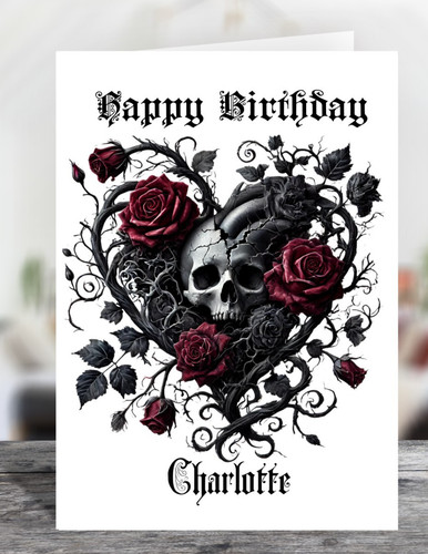 Personalised gothic floral - personalised,
