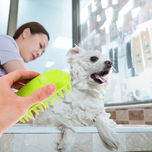 Pet silicone shampoo brush - shampoo,