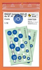 Mark I Decals DMK7228 1:72 RNZAF Insignia 1943-45, 2 sets