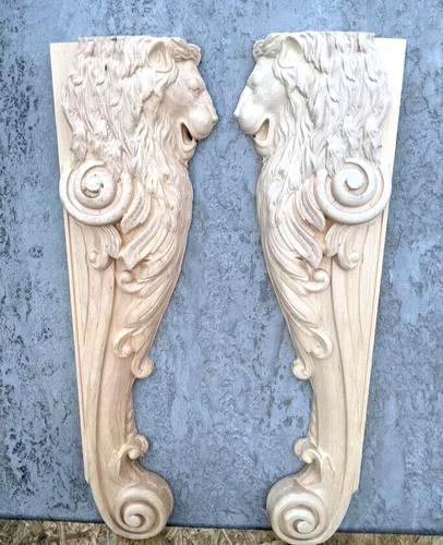 Wooden plaques lion shelf - plaques,