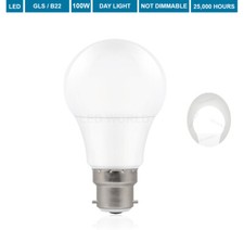 GLS Bayonet 100W Daylight LED GLS Bulbs 13W/16W = 100W BC B22 6500K Long Life