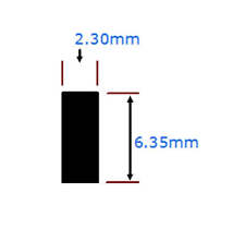 Plastic Guitar Binding - 2.3mm x 6mm x 1650mm