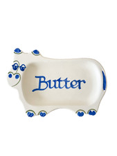 Ceramic cow butter dish - butter,