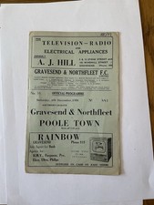 GRAVESEND & NORTHFLEET v POOLE TOWN 1958/9.