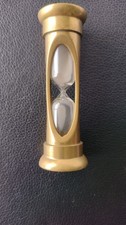 Brass & Glass Egg Timer / Hour Glass Style ( Approx 7 Mins Duration) Approx 4"