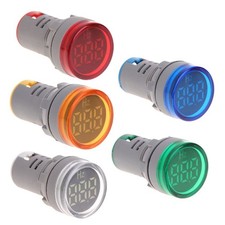 Portable 22mm HZ Meter Frequency Tester Panel LED Display Gauge 20-75Hz Round