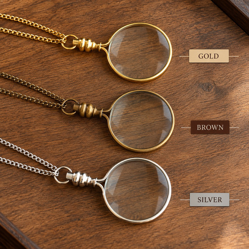 Vintage round magnifying glass - vintage,