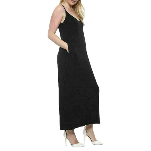 Womens pocket cami maxi dress - maxi,